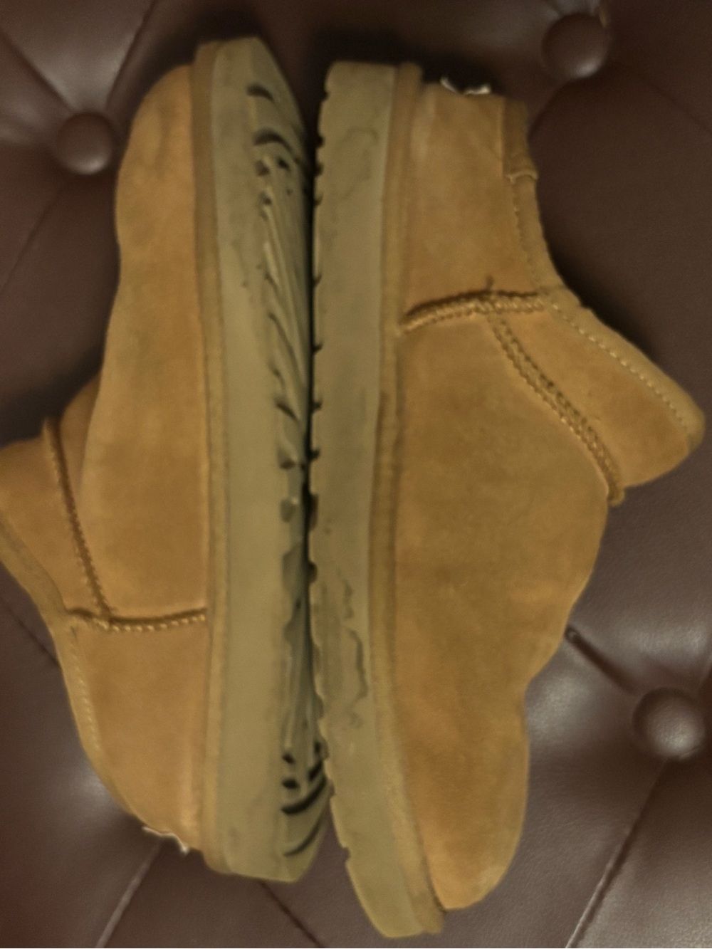 UGG Chestnut Suede Shearling Clog - Picture 3 of 7